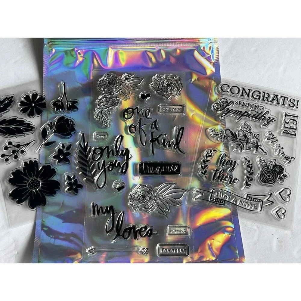 🌸 Beautiful Clear Stamp Set Bundle ! (SET of 3) Brand New